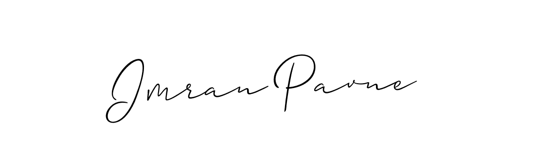 How to make Imran Pavne name signature. Use Allison_Script style for creating short signs online. This is the latest handwritten sign. Imran Pavne signature style 2 images and pictures png