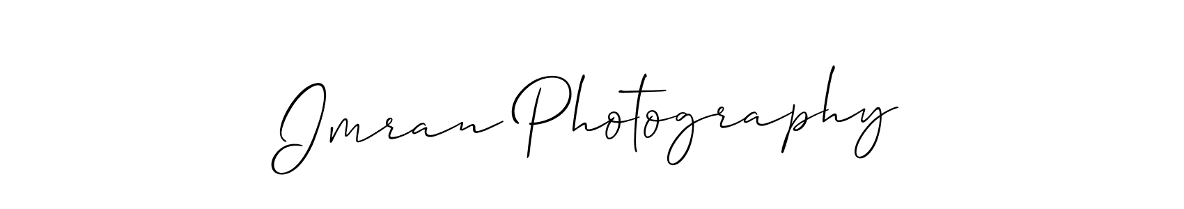 How to make Imran Photography name signature. Use Allison_Script style for creating short signs online. This is the latest handwritten sign. Imran Photography signature style 2 images and pictures png