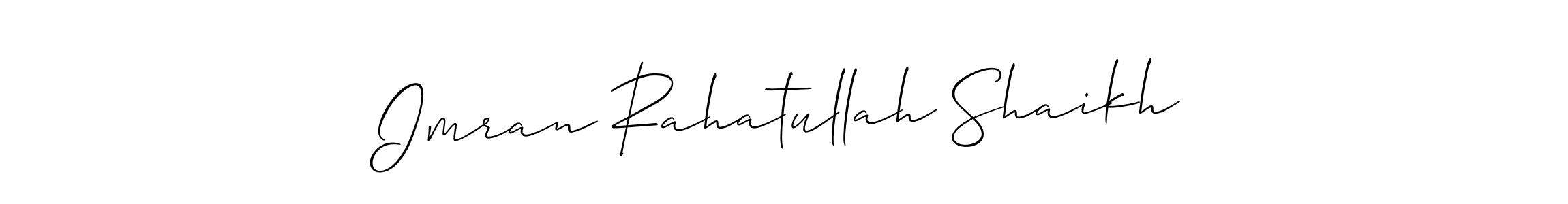 Use a signature maker to create a handwritten signature online. With this signature software, you can design (Allison_Script) your own signature for name Imran Rahatullah Shaikh. Imran Rahatullah Shaikh signature style 2 images and pictures png