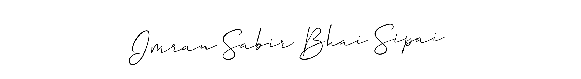 Use a signature maker to create a handwritten signature online. With this signature software, you can design (Allison_Script) your own signature for name Imran Sabir Bhai Sipai. Imran Sabir Bhai Sipai signature style 2 images and pictures png