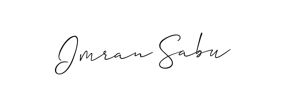 You should practise on your own different ways (Allison_Script) to write your name (Imran Sabu) in signature. don't let someone else do it for you. Imran Sabu signature style 2 images and pictures png
