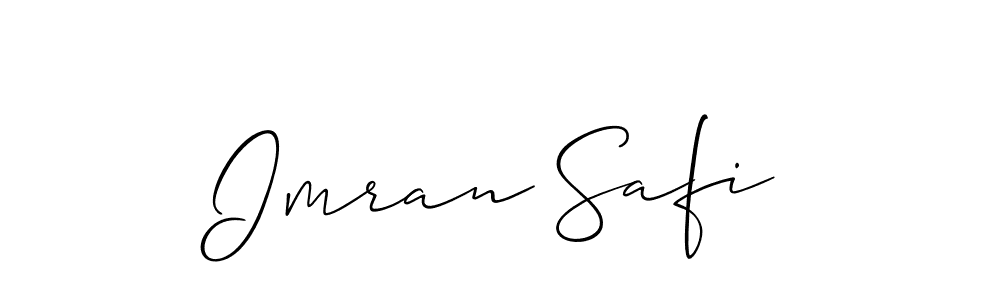 The best way (Allison_Script) to make a short signature is to pick only two or three words in your name. The name Imran Safi include a total of six letters. For converting this name. Imran Safi signature style 2 images and pictures png