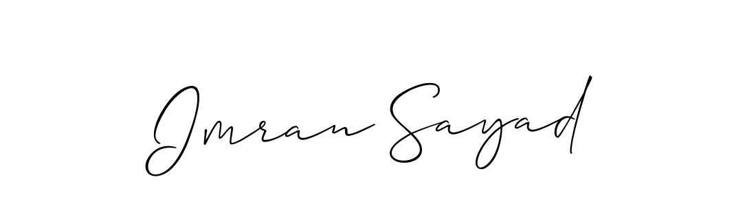 Similarly Allison_Script is the best handwritten signature design. Signature creator online .You can use it as an online autograph creator for name Imran Sayad. Imran Sayad signature style 2 images and pictures png