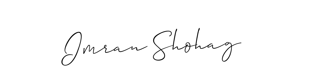 How to Draw Imran Shohag signature style? Allison_Script is a latest design signature styles for name Imran Shohag. Imran Shohag signature style 2 images and pictures png