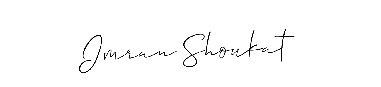 You should practise on your own different ways (Allison_Script) to write your name (Imran Shoukat) in signature. don't let someone else do it for you. Imran Shoukat signature style 2 images and pictures png