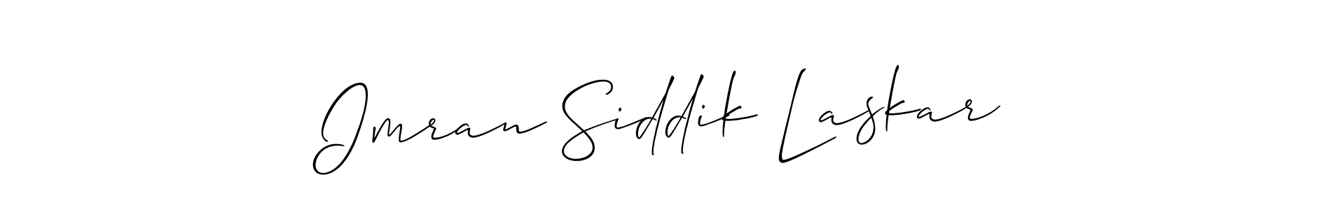 if you are searching for the best signature style for your name Imran Siddik Laskar. so please give up your signature search. here we have designed multiple signature styles  using Allison_Script. Imran Siddik Laskar signature style 2 images and pictures png