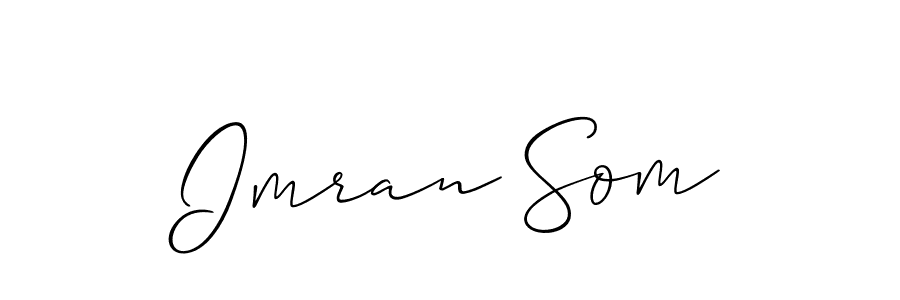 How to Draw Imran Som signature style? Allison_Script is a latest design signature styles for name Imran Som. Imran Som signature style 2 images and pictures png