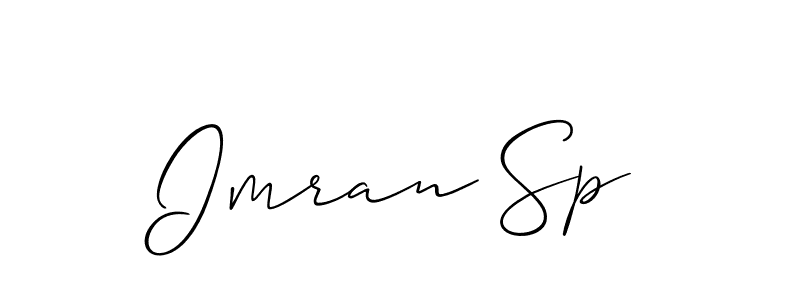 How to make Imran Sp signature? Allison_Script is a professional autograph style. Create handwritten signature for Imran Sp name. Imran Sp signature style 2 images and pictures png