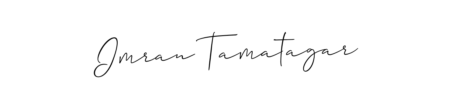 How to make Imran Tamatagar signature? Allison_Script is a professional autograph style. Create handwritten signature for Imran Tamatagar name. Imran Tamatagar signature style 2 images and pictures png