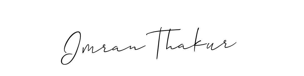 Similarly Allison_Script is the best handwritten signature design. Signature creator online .You can use it as an online autograph creator for name Imran Thakur. Imran Thakur signature style 2 images and pictures png