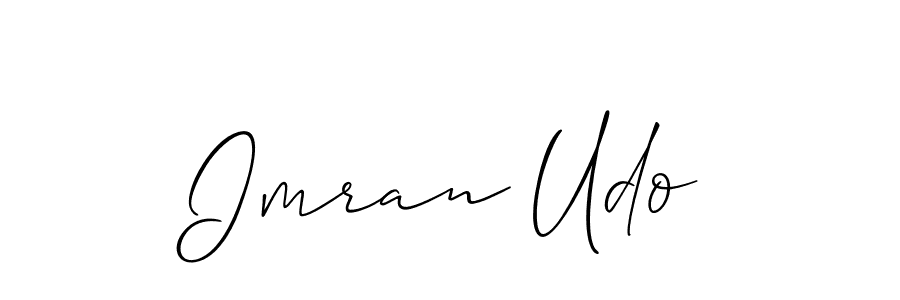 Also we have Imran Udo name is the best signature style. Create professional handwritten signature collection using Allison_Script autograph style. Imran Udo signature style 2 images and pictures png