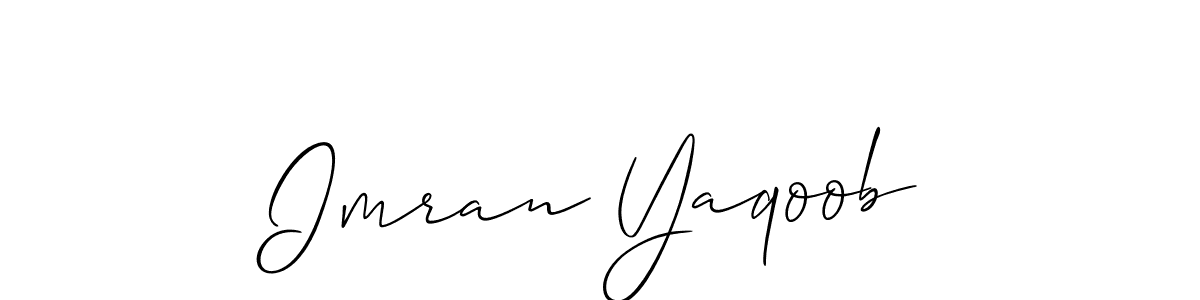 How to make Imran Yaqoob signature? Allison_Script is a professional autograph style. Create handwritten signature for Imran Yaqoob name. Imran Yaqoob signature style 2 images and pictures png