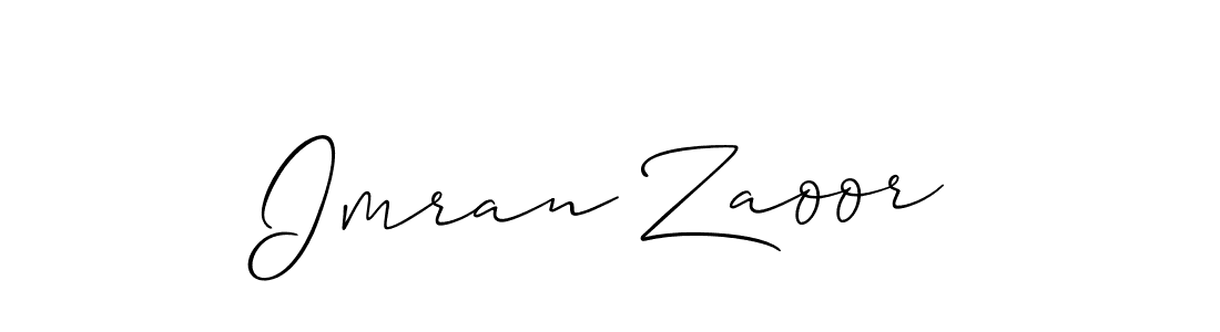 The best way (Allison_Script) to make a short signature is to pick only two or three words in your name. The name Imran Zaoor include a total of six letters. For converting this name. Imran Zaoor signature style 2 images and pictures png