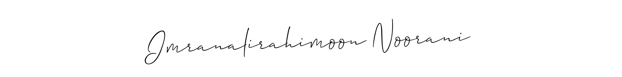 How to make Imranalirahimoon Noorani signature? Allison_Script is a professional autograph style. Create handwritten signature for Imranalirahimoon Noorani name. Imranalirahimoon Noorani signature style 2 images and pictures png