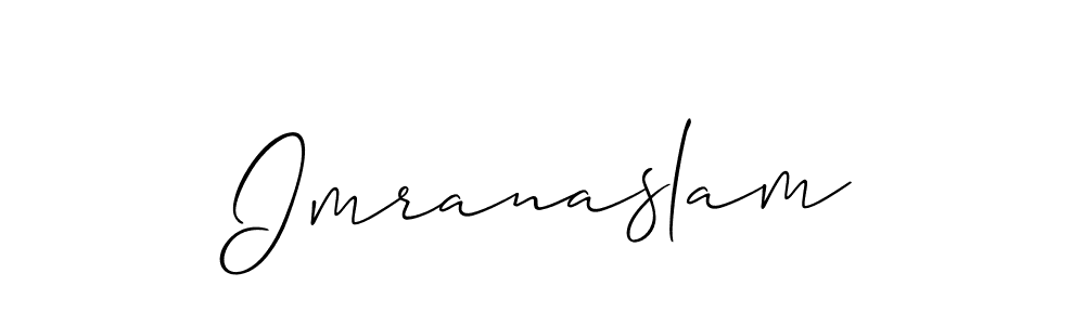 The best way (Allison_Script) to make a short signature is to pick only two or three words in your name. The name Imranaslam include a total of six letters. For converting this name. Imranaslam signature style 2 images and pictures png