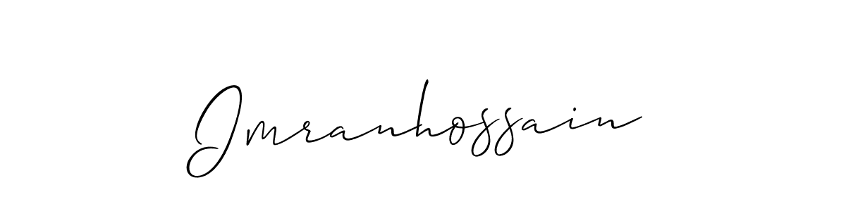 Make a beautiful signature design for name Imranhossain. With this signature (Allison_Script) style, you can create a handwritten signature for free. Imranhossain signature style 2 images and pictures png