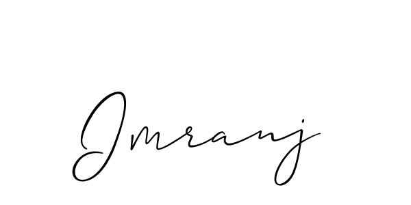 The best way (Allison_Script) to make a short signature is to pick only two or three words in your name. The name Imranj include a total of six letters. For converting this name. Imranj signature style 2 images and pictures png