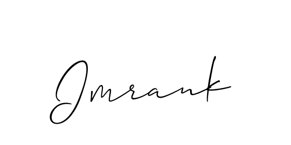 The best way (Allison_Script) to make a short signature is to pick only two or three words in your name. The name Imrank include a total of six letters. For converting this name. Imrank signature style 2 images and pictures png