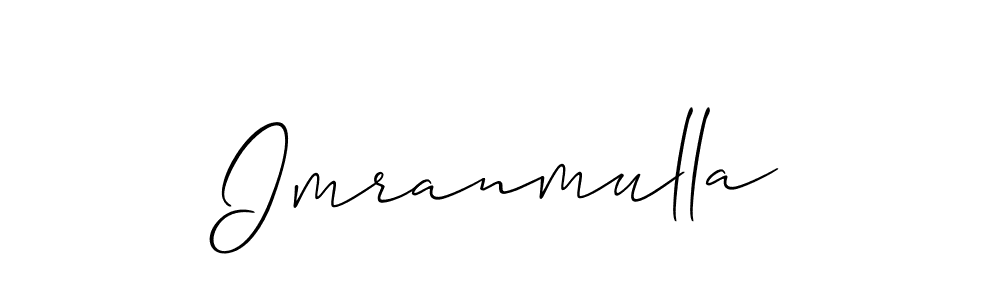 The best way (Allison_Script) to make a short signature is to pick only two or three words in your name. The name Imranmulla include a total of six letters. For converting this name. Imranmulla signature style 2 images and pictures png