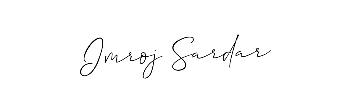 Allison_Script is a professional signature style that is perfect for those who want to add a touch of class to their signature. It is also a great choice for those who want to make their signature more unique. Get Imroj Sardar name to fancy signature for free. Imroj Sardar signature style 2 images and pictures png