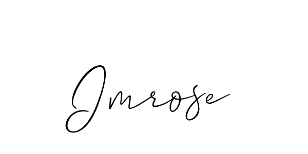 How to Draw Imrose signature style? Allison_Script is a latest design signature styles for name Imrose. Imrose signature style 2 images and pictures png