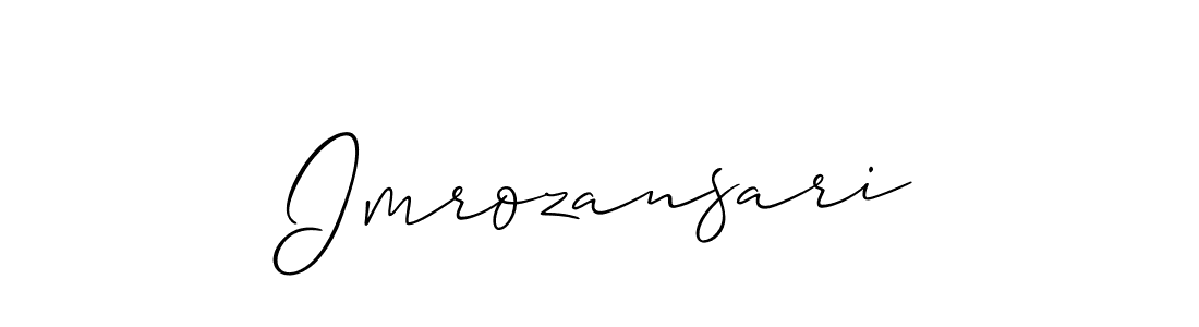 How to make Imrozansari signature? Allison_Script is a professional autograph style. Create handwritten signature for Imrozansari name. Imrozansari signature style 2 images and pictures png