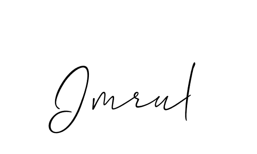 How to Draw Imrul signature style? Allison_Script is a latest design signature styles for name Imrul. Imrul signature style 2 images and pictures png
