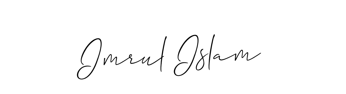 How to make Imrul Islam name signature. Use Allison_Script style for creating short signs online. This is the latest handwritten sign. Imrul Islam signature style 2 images and pictures png