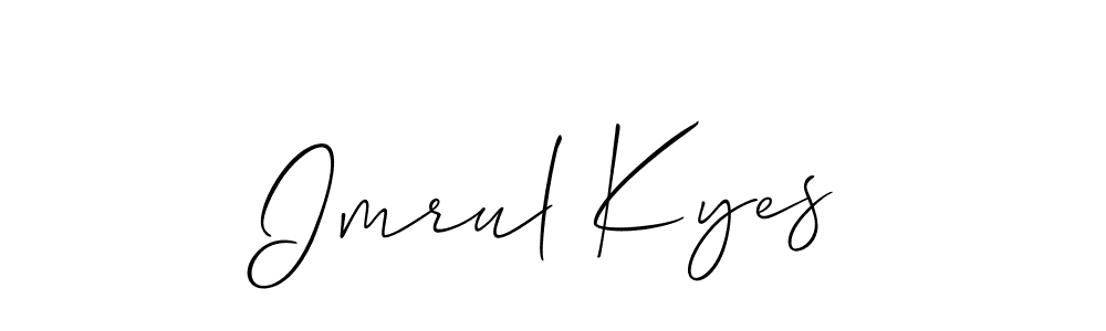 Check out images of Autograph of Imrul Kyes name. Actor Imrul Kyes Signature Style. Allison_Script is a professional sign style online. Imrul Kyes signature style 2 images and pictures png