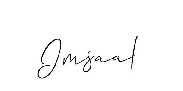 How to make Imsaal name signature. Use Allison_Script style for creating short signs online. This is the latest handwritten sign. Imsaal signature style 2 images and pictures png