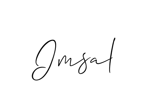 Make a beautiful signature design for name Imsal. Use this online signature maker to create a handwritten signature for free. Imsal signature style 2 images and pictures png