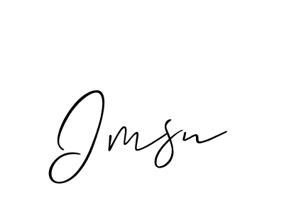 Design your own signature with our free online signature maker. With this signature software, you can create a handwritten (Allison_Script) signature for name Imsn. Imsn signature style 2 images and pictures png