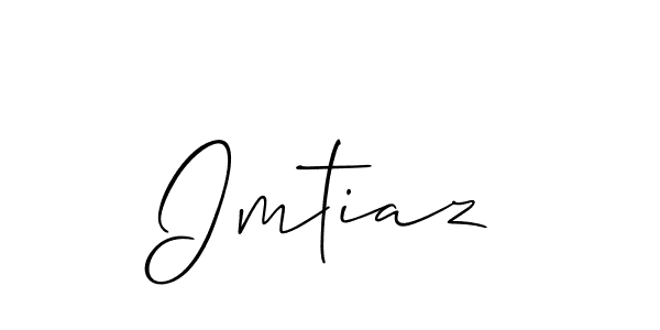 Design your own signature with our free online signature maker. With this signature software, you can create a handwritten (Allison_Script) signature for name Imtiaz. Imtiaz signature style 2 images and pictures png