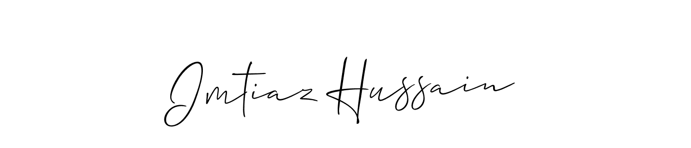 Also You can easily find your signature by using the search form. We will create Imtiaz Hussain name handwritten signature images for you free of cost using Allison_Script sign style. Imtiaz Hussain signature style 2 images and pictures png