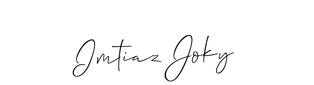 Design your own signature with our free online signature maker. With this signature software, you can create a handwritten (Allison_Script) signature for name Imtiaz Joky. Imtiaz Joky signature style 2 images and pictures png