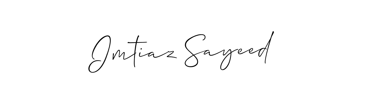 Similarly Allison_Script is the best handwritten signature design. Signature creator online .You can use it as an online autograph creator for name Imtiaz Sayeed. Imtiaz Sayeed signature style 2 images and pictures png