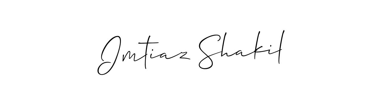 You should practise on your own different ways (Allison_Script) to write your name (Imtiaz Shakil) in signature. don't let someone else do it for you. Imtiaz Shakil signature style 2 images and pictures png