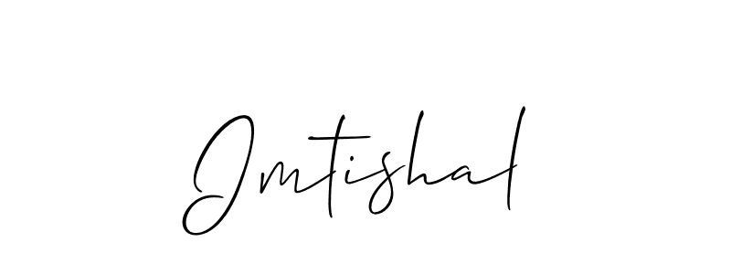 The best way (Allison_Script) to make a short signature is to pick only two or three words in your name. The name Imtishal include a total of six letters. For converting this name. Imtishal signature style 2 images and pictures png