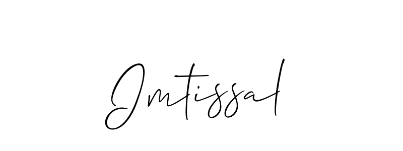 Create a beautiful signature design for name Imtissal. With this signature (Allison_Script) fonts, you can make a handwritten signature for free. Imtissal signature style 2 images and pictures png