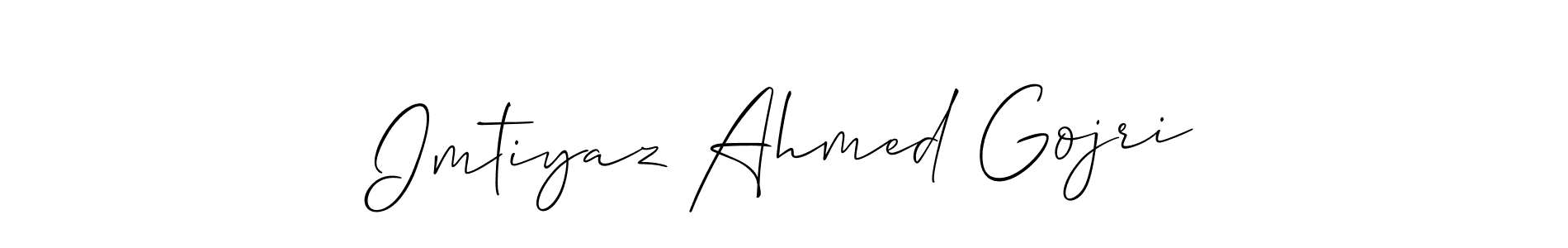 It looks lik you need a new signature style for name Imtiyaz Ahmed Gojri. Design unique handwritten (Allison_Script) signature with our free signature maker in just a few clicks. Imtiyaz Ahmed Gojri signature style 2 images and pictures png