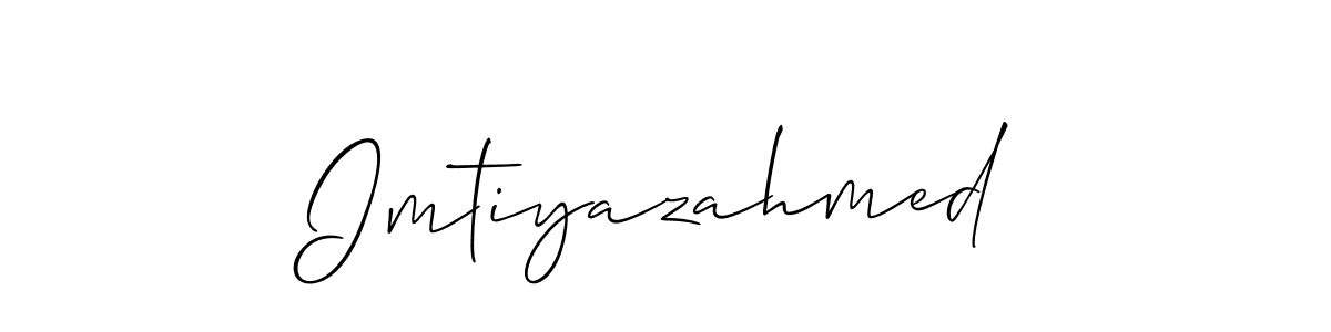 if you are searching for the best signature style for your name Imtiyazahmed. so please give up your signature search. here we have designed multiple signature styles  using Allison_Script. Imtiyazahmed signature style 2 images and pictures png