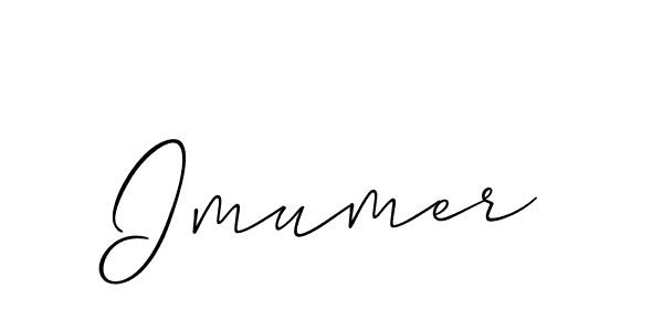 Design your own signature with our free online signature maker. With this signature software, you can create a handwritten (Allison_Script) signature for name Imumer. Imumer signature style 2 images and pictures png