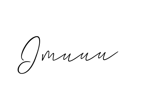 How to make Imuuu signature? Allison_Script is a professional autograph style. Create handwritten signature for Imuuu name. Imuuu signature style 2 images and pictures png