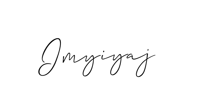 The best way (Allison_Script) to make a short signature is to pick only two or three words in your name. The name Imyiyaj include a total of six letters. For converting this name. Imyiyaj signature style 2 images and pictures png