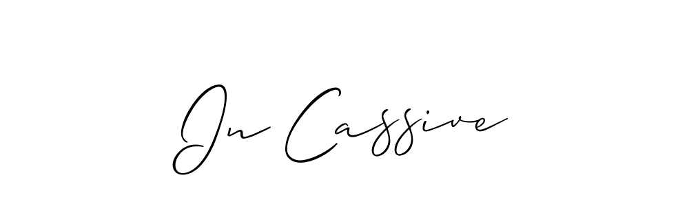 You can use this online signature creator to create a handwritten signature for the name In Cassive. This is the best online autograph maker. In Cassive signature style 2 images and pictures png