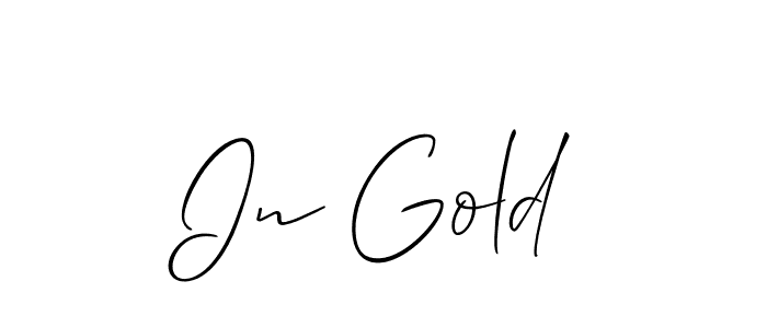 Make a beautiful signature design for name In Gold. With this signature (Allison_Script) style, you can create a handwritten signature for free. In Gold signature style 2 images and pictures png