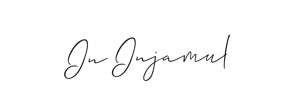 Make a beautiful signature design for name In Injamul. With this signature (Allison_Script) style, you can create a handwritten signature for free. In Injamul signature style 2 images and pictures png