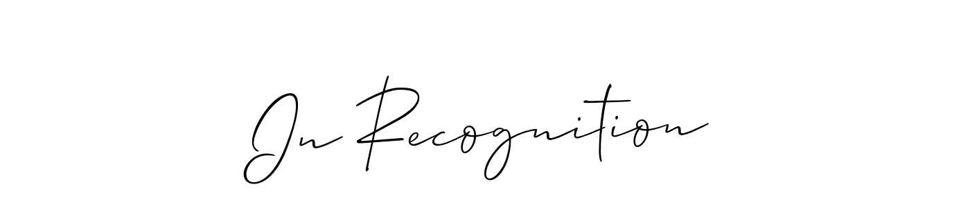 It looks lik you need a new signature style for name In Recognition. Design unique handwritten (Allison_Script) signature with our free signature maker in just a few clicks. In Recognition signature style 2 images and pictures png
