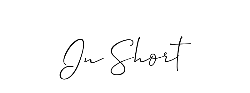 Make a short In Short signature style. Manage your documents anywhere anytime using Allison_Script. Create and add eSignatures, submit forms, share and send files easily. In Short signature style 2 images and pictures png