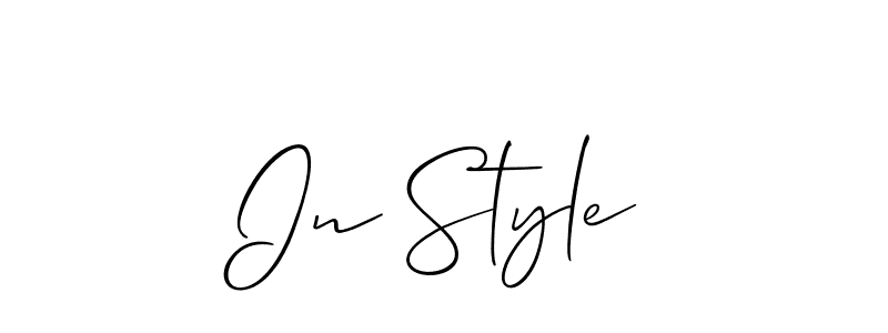 You should practise on your own different ways (Allison_Script) to write your name (In Style) in signature. don't let someone else do it for you. In Style signature style 2 images and pictures png
